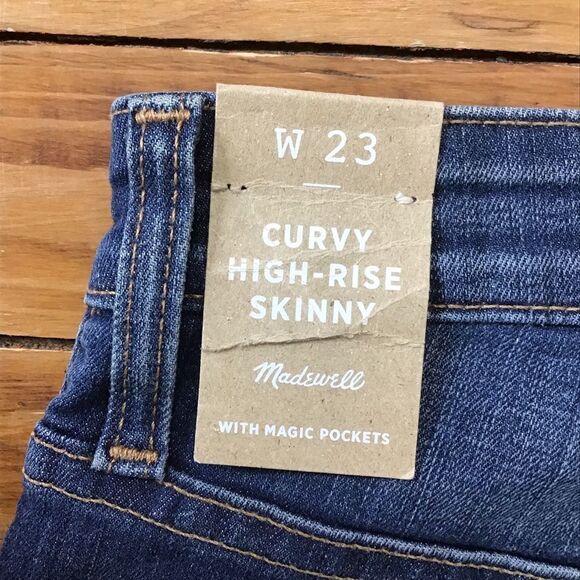 Madewell jeans high-rise high waisted waist curvy skinny 23 soft stretchy denim - Picture 4 of 13